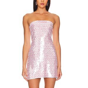 Susana Monaco Pink Sequin Mini Dress